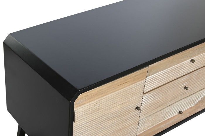 Mueble TV Madera 120X50X58 Negro