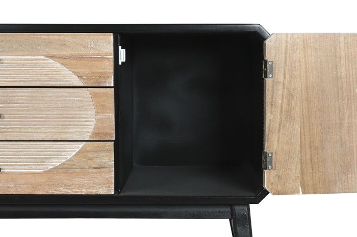 Mueble TV Madera 120X50X58 Negro