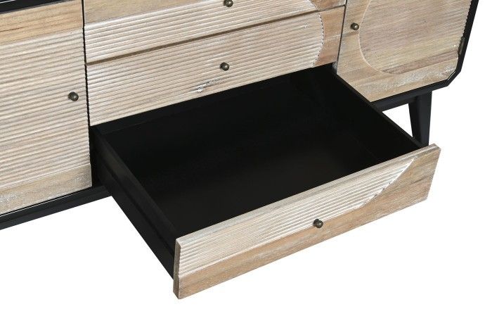 Mueble TV Madera 120X50X58 Negro