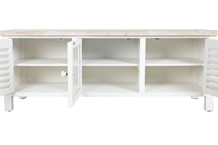 Mueble TV Madera Abeto Blanco, 120 Cm