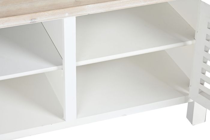 Mueble TV Madera Abeto Blanco, 120X40X45 Cm