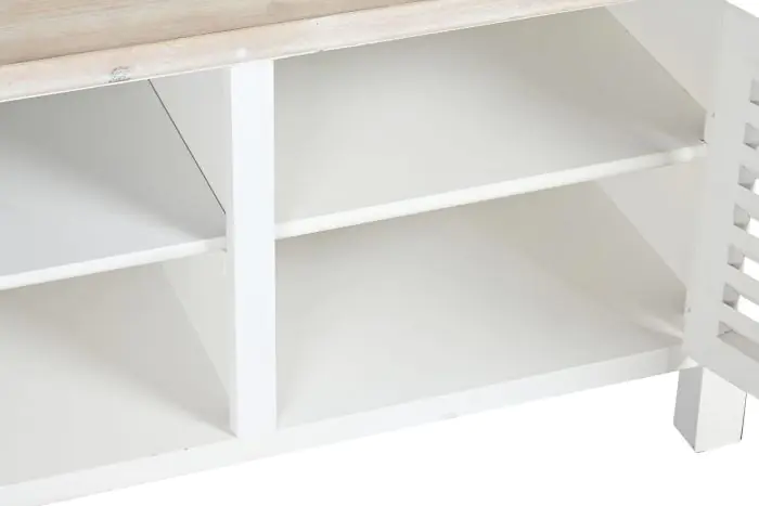 Mueble TV Madera Abeto Blanco, 120X40X45 Cm