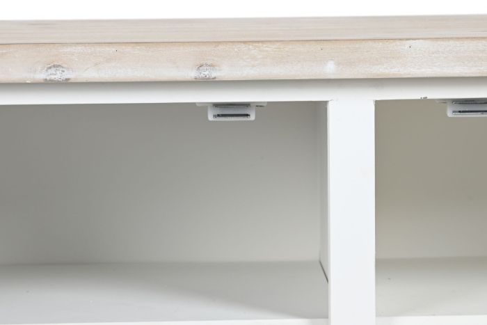 Mueble TV Madera Abeto Blanco, 120X40X45 Cm