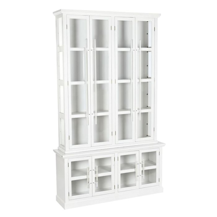 Vitrina Estilo Vintage Madera Abeto Cristal Blanco, 127'5 Cm
