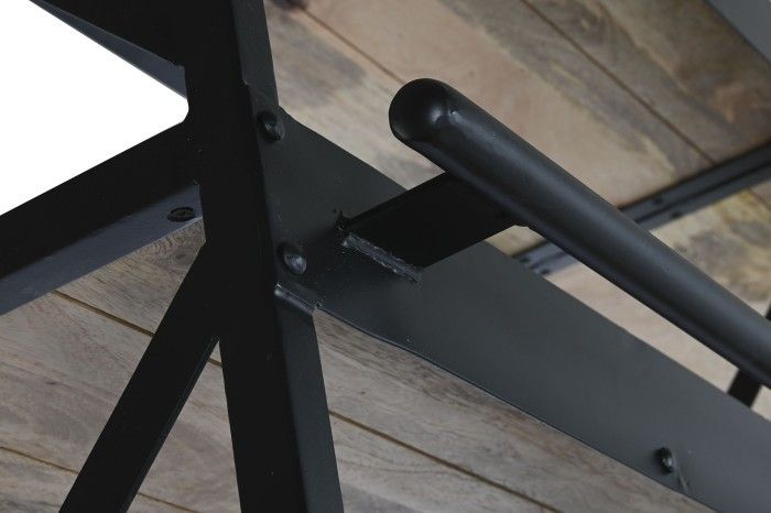 Estantería Librería con Escalera Madera Mango Metal, 220 Cm