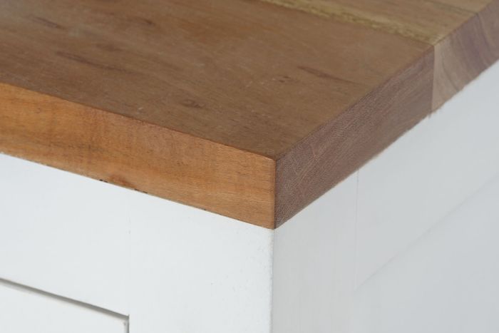 Mesita de Noche Madera Mango Acacia 45X40X60 Blanco