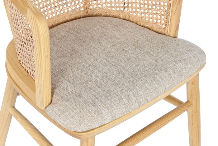 Silla Olmo Ratán Respaldo Natural, 75 Cm