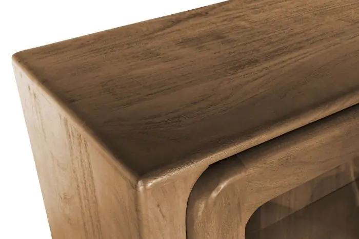 Vitrina Acristalada Madera Marrón, 190 Cm