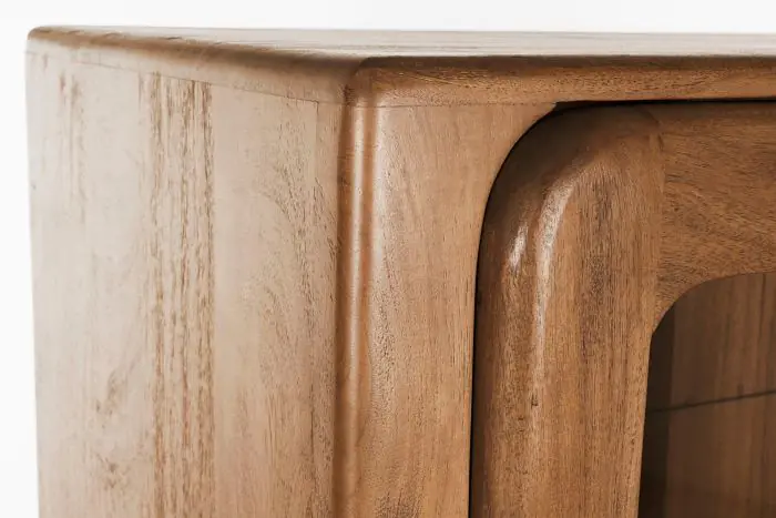 Vitrina Acristalada Madera Marrón, 190 Cm
