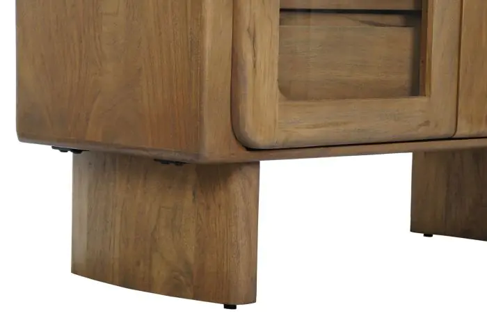 Vitrina Acristalada Madera Marrón, 190 Cm