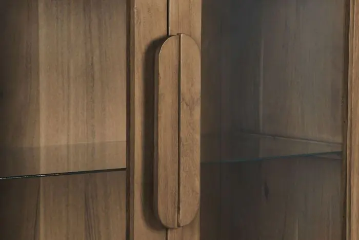 Vitrina Acristalada Madera Marrón, 190 Cm