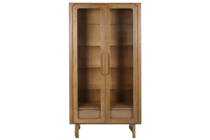 Vitrina Acristalada Madera Marrón, 190 Cm