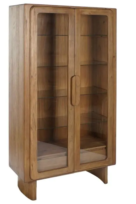 Vitrina Acristalada Madera Marrón, 190 Cm