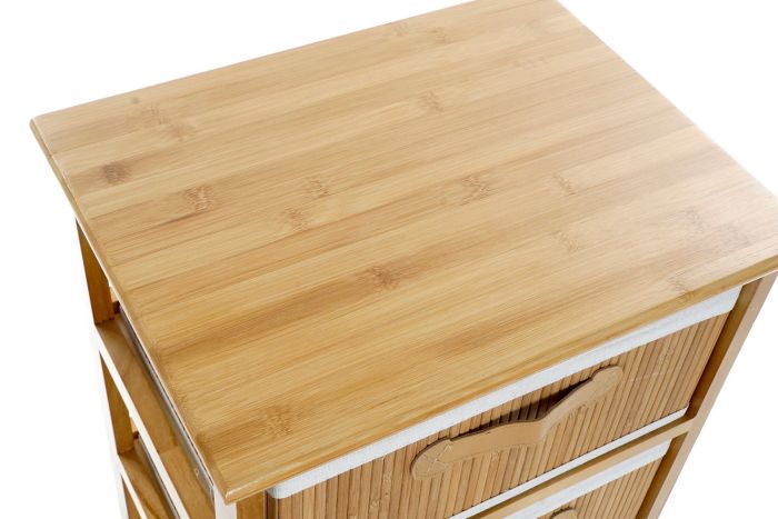 Multicajonera 4 Cajones Madera Bambú Madera Paulownia, 42 Cm