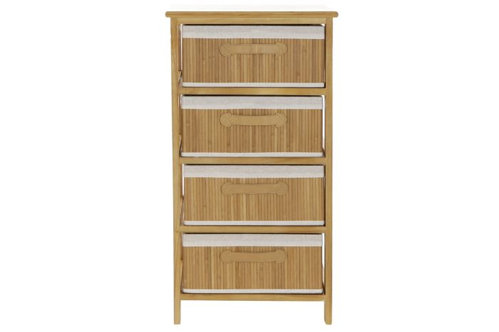 Multicajonera 4 Cajones Madera Bambú Madera Paulownia, 42 Cm