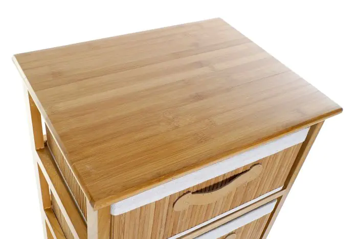 Cajonera 3 Cajones Madera Bambú Madera Paulownia, 42 Cm