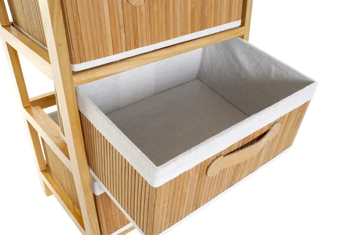 Cajonera 3 Cajones Madera Bambú Madera Paulownia, 42 Cm