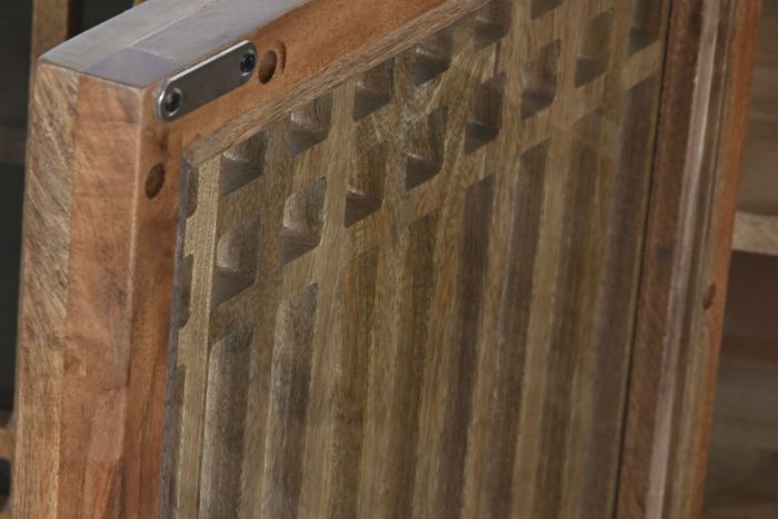 Aparador Madera Natural Rejilla 4 Puertas, 170 Cm