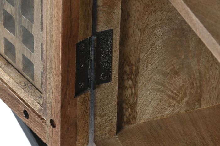 Aparador Madera Natural Rejilla 4 Puertas, 170 Cm