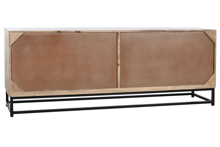 Aparador Madera Natural Rejilla 4 Puertas, 170 Cm