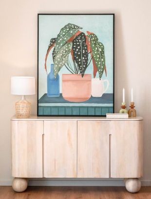 Aparador Madera Mango 150X40X84 Blanco Lavado