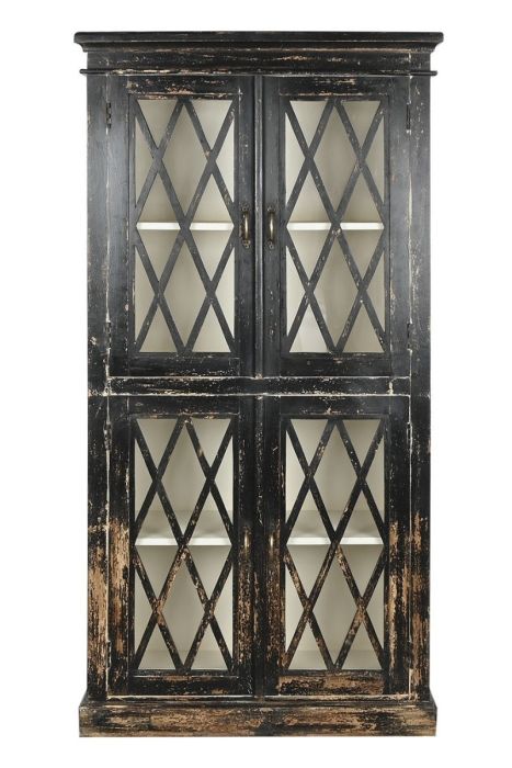 Vitrina Vintage Negro Envejecido
