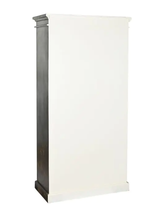 Vitrina Madera Cristal 90X40X183 Envejecido Negro