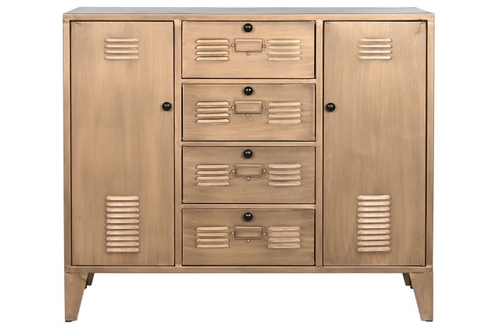 Mueble Aparador Industrial Taquilla 2 Puertas 4 Cajones, 100 Cm