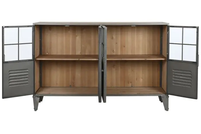 Aparador Metal Madera Taquilla, 79 Cm