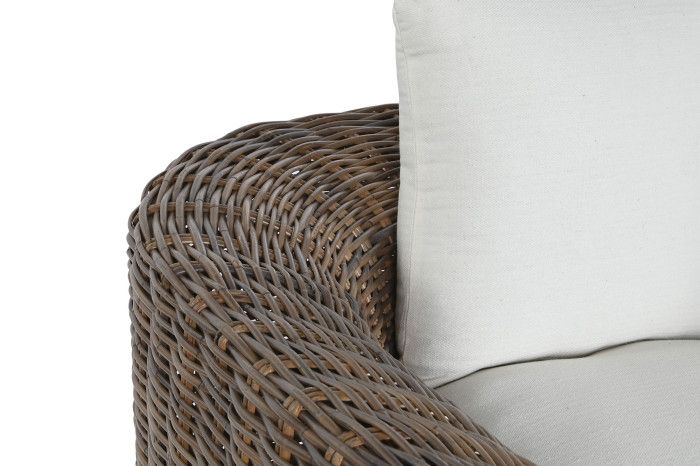 Sillón Jardín Ratán 100X78X68 Cojines Algodón Natural
