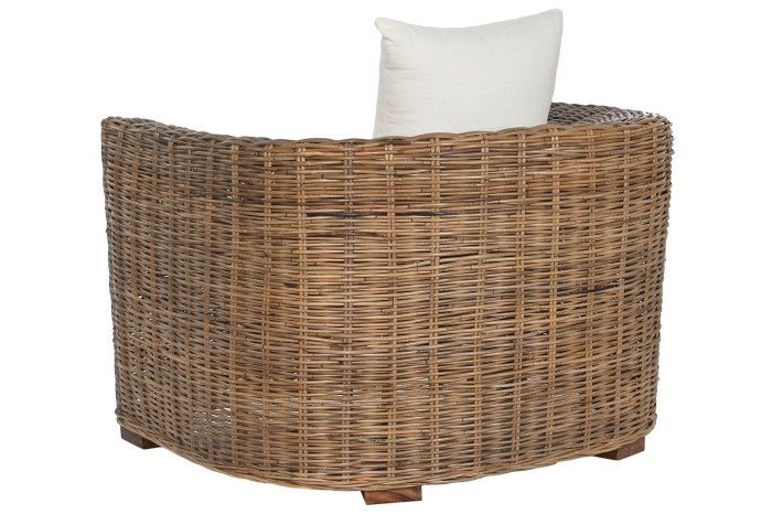 Sillón Jardín Ratán 100X78X68 Cojines Algodón Natural