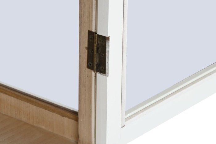 Vitrina Madera Paulownia Ratán 78 X 38 X 158 Blanco