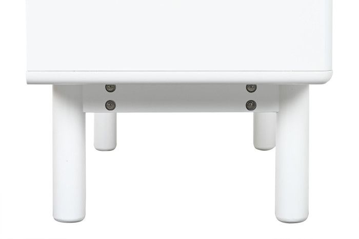 Mesita De Noche Madera Blanco 1 cajón 1 Espacio, 55 Cm