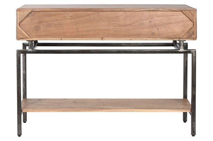 Consola Acacia Metal 110X35X80 Cm