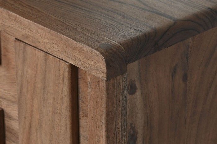 Consola Acacia Metal 110X35X80 Cm