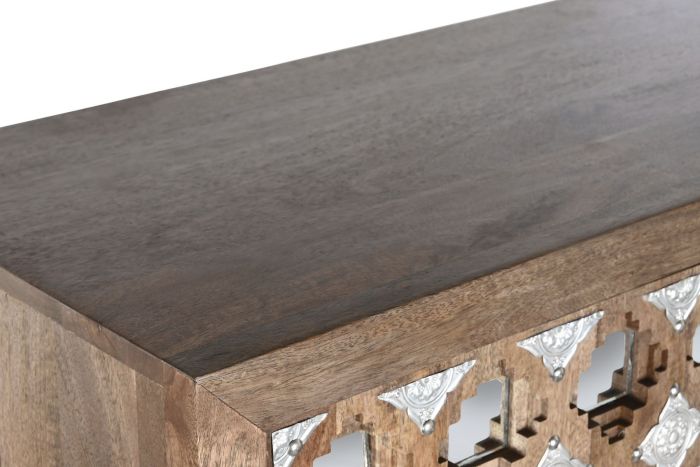 Armario Madera Mango Espejo 93X38X170 Natural