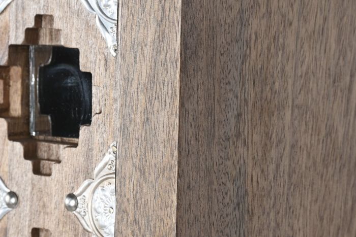 Armario Madera Mango Espejo 93X38X170 Natural