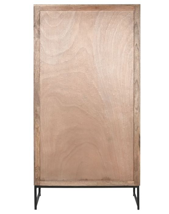 Armario Madera Mango Espejo 93X38X170 Natural