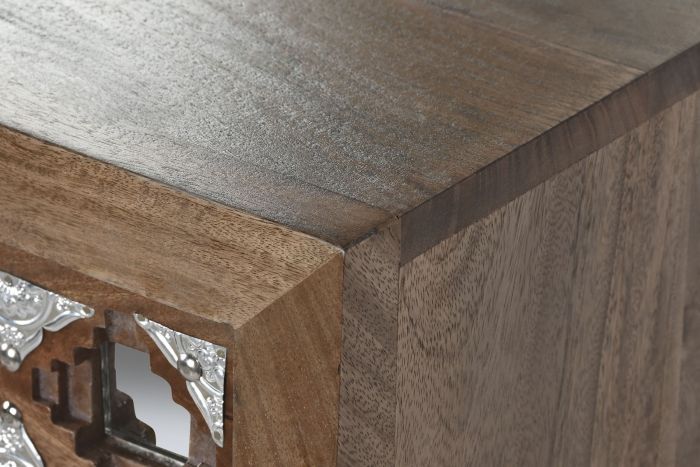 Cómoda Madera Mango Espejo 80X38X80 Natural