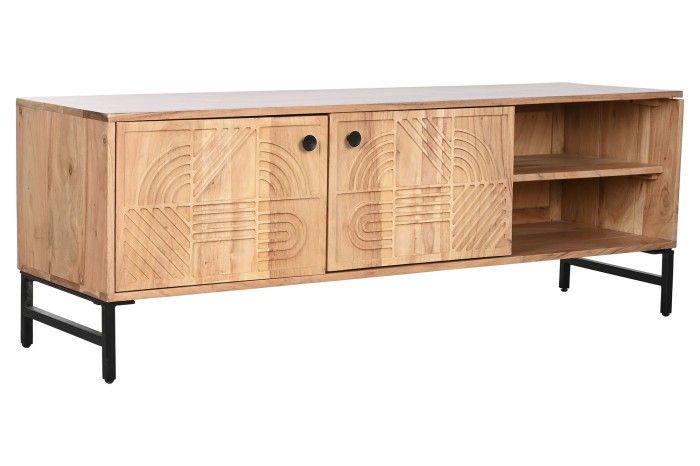 Mueble TV Madera Acacia Metal 145X40X52