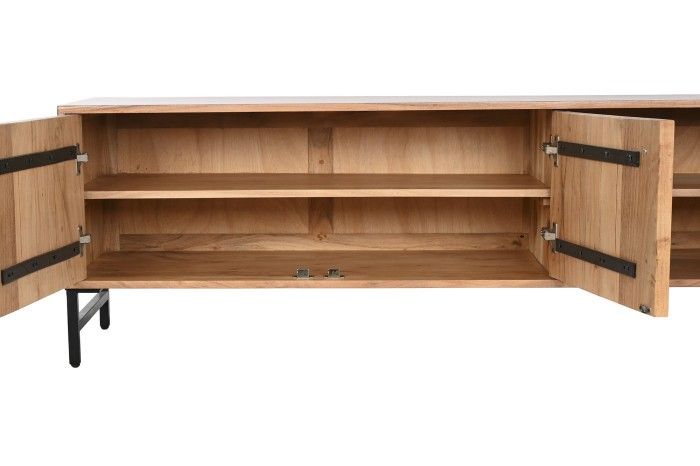 Mueble TV Madera Acacia Metal 145X40X52