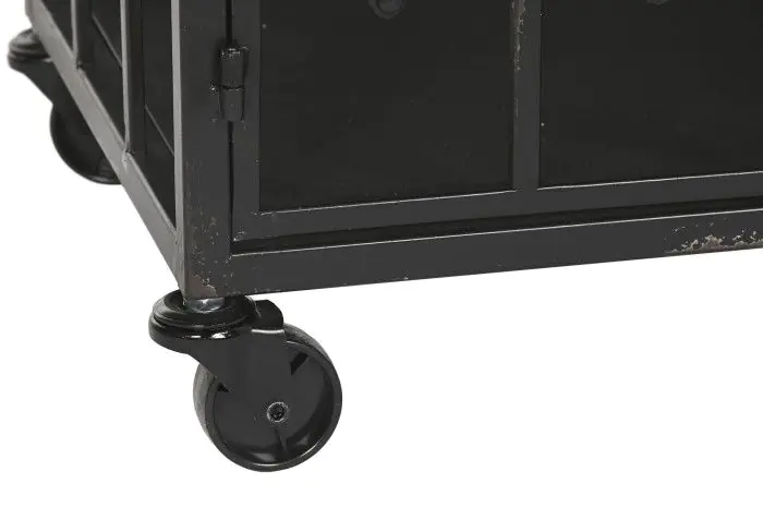 Cajonera Abeto Metal Ruedas, 3 Cajones Numeros, 122,5 Cm