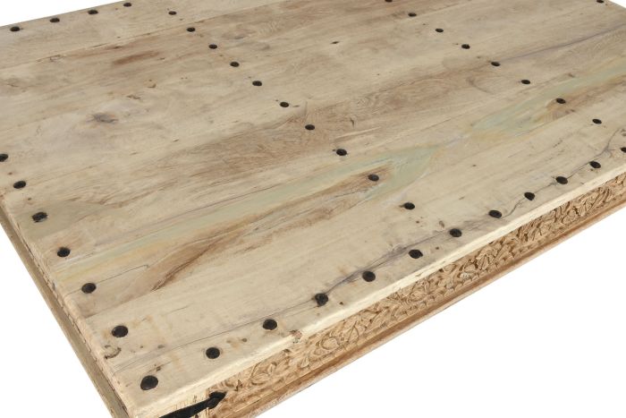 Mesa Centro Madera Tallada 180X120X45 Cm