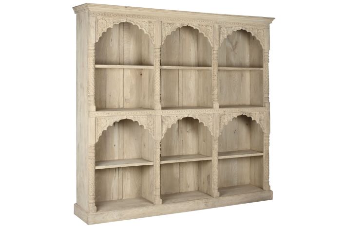Estantería Madera 204X38X196 Tallada Artesanal
