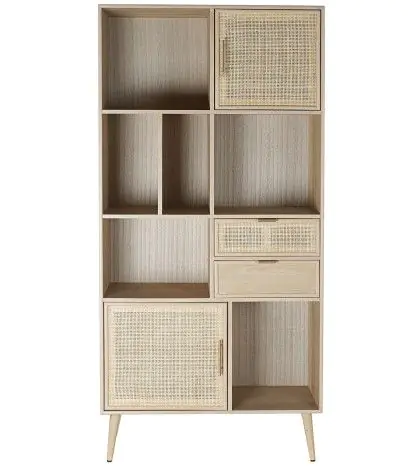 Estantería Rejilla Madera Paulownia 90X37X189 Cm