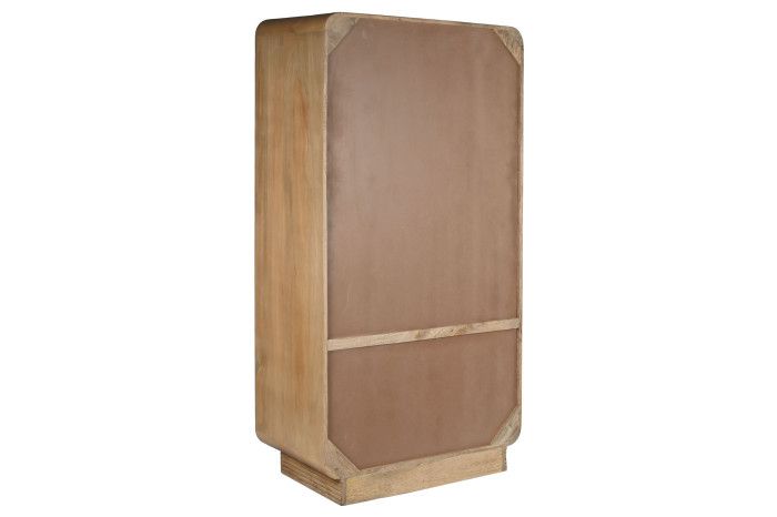 Armario 2 Puertas Madera Ratán, 100X55X190 Cm