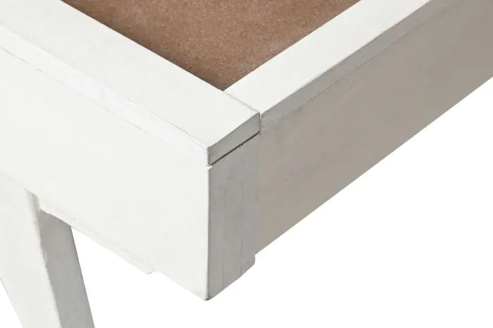Cama Madera Mango Ratán 167X212X120 Blanco Roto