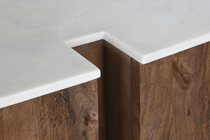 Aparador Madera Mango Mármol, 162'5X47X76