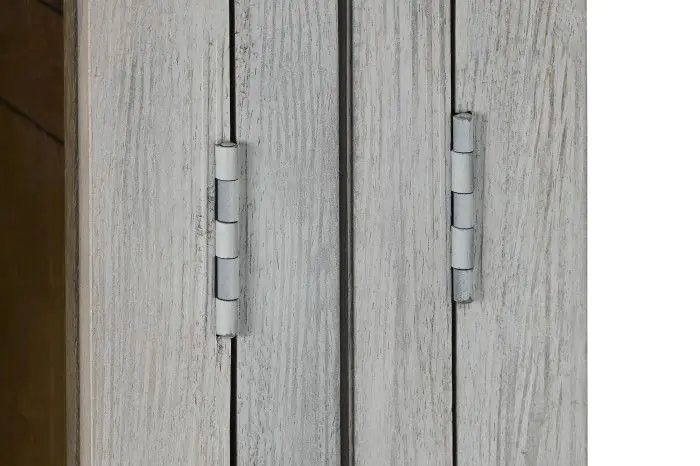 Vitrina Cristal Madera Mango Blanco 200X45X230 Cm