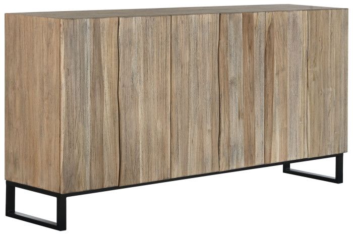 Aparador Madera Envejecido 4 Puertas, 180 Cm